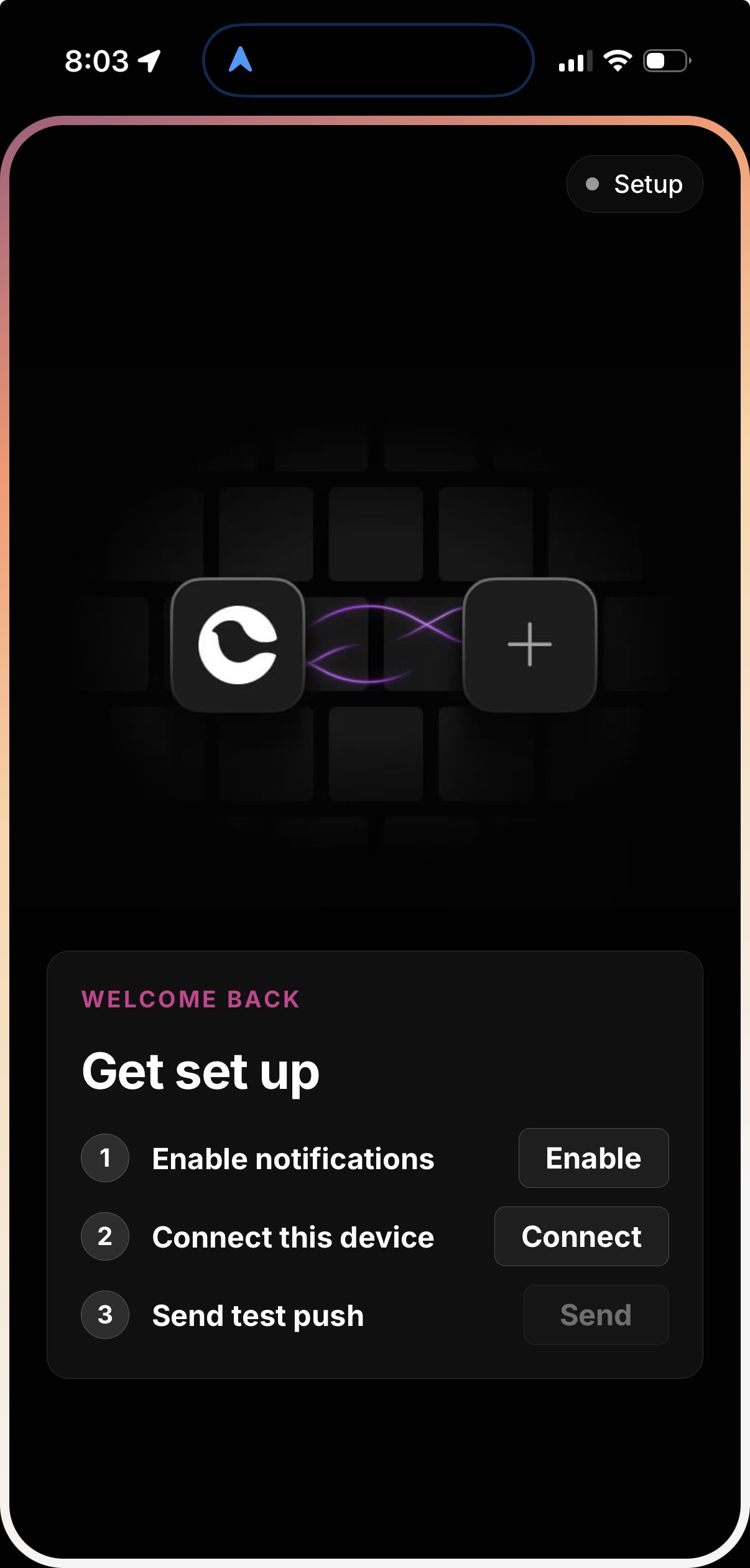 Courier device test app